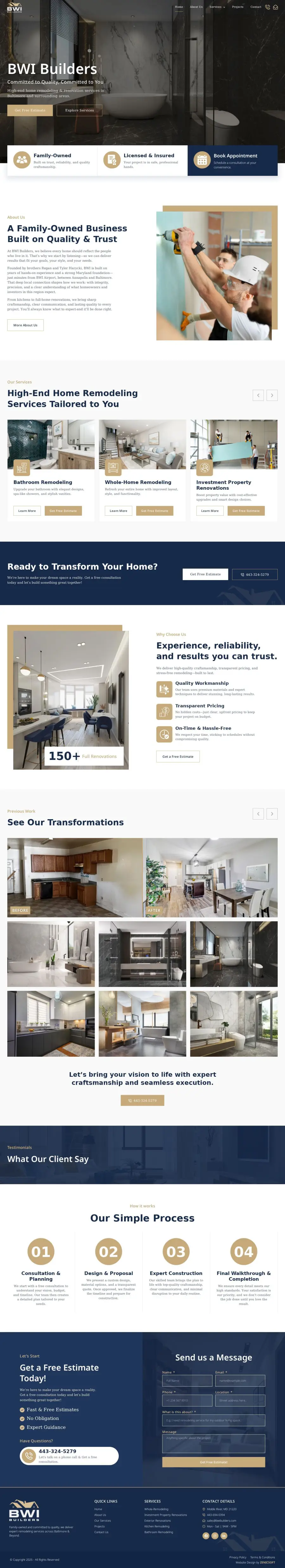 BWI Builders website